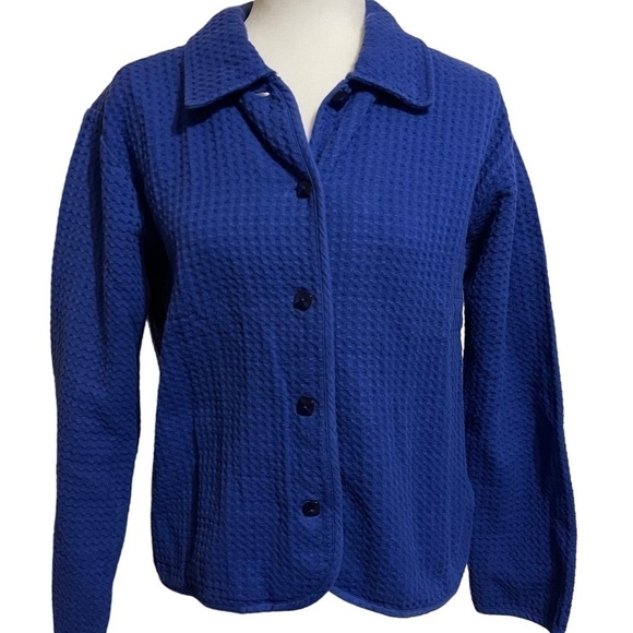Women’s CABELA’S Blue Waffle Blazer Button Front Jacket - Picture 1 of 5